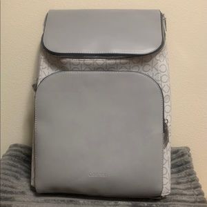 NWT! Calvin Klein Leather Backpack Computer Bag!